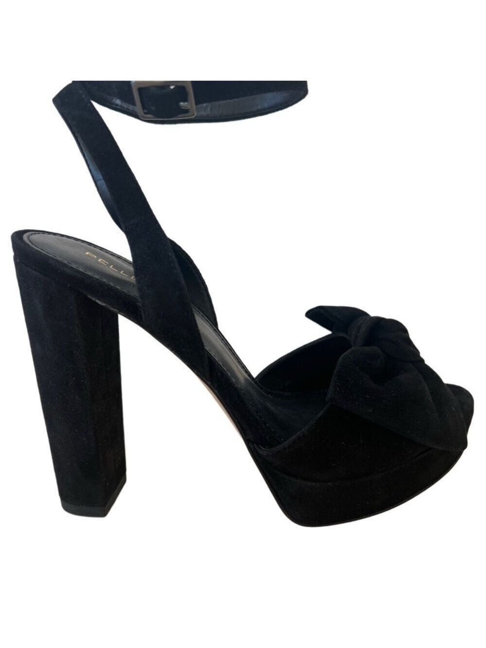 NWOT Pella Moda Black Suede Heels - Size 6.5